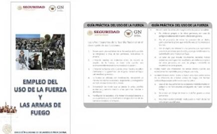 Guardia Nacional distribuye entre sus elementos cartilla sobre el uso de la fuerza