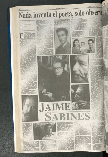 Así cubrió EL UNIVERSAL la muerte de Jaime Sabines