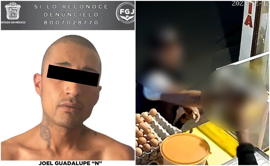 El pasado 30 de mayo se viralizó un video en el que captan a un sujeto en una pollería con un arma en la mano que a gritos exige “¡afloja el billete!”. Foto: FGJEM y captura de video