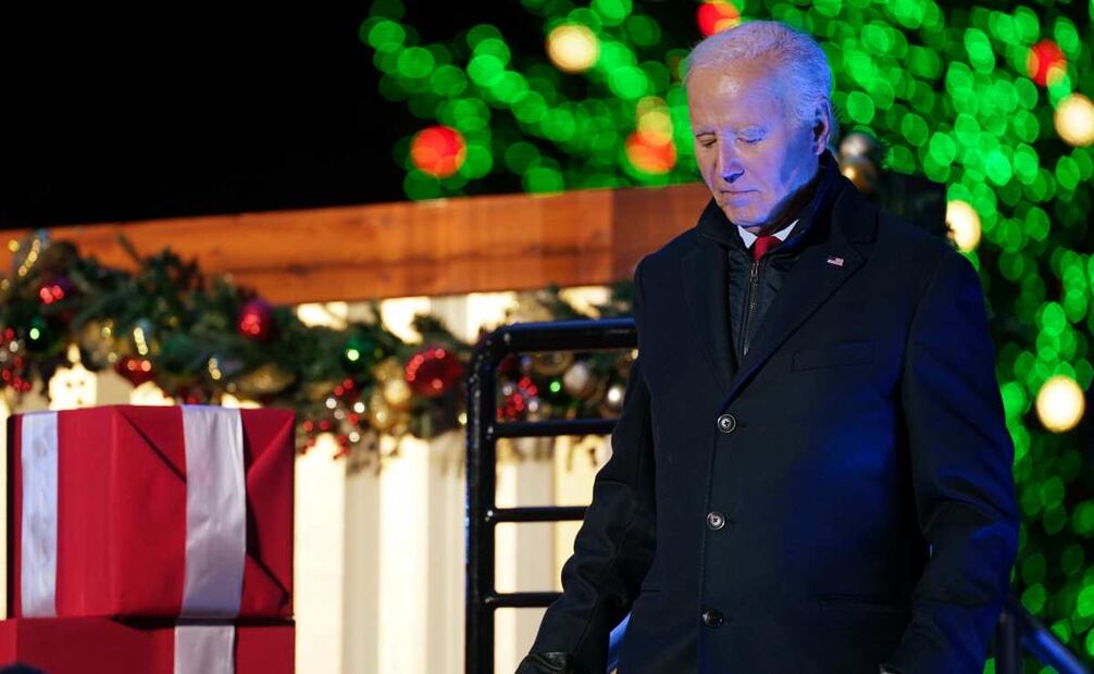 En su discurso, Joe Biden aludió a la paz y tranquilidad que se vivió durante su mandato. Foto: EFE