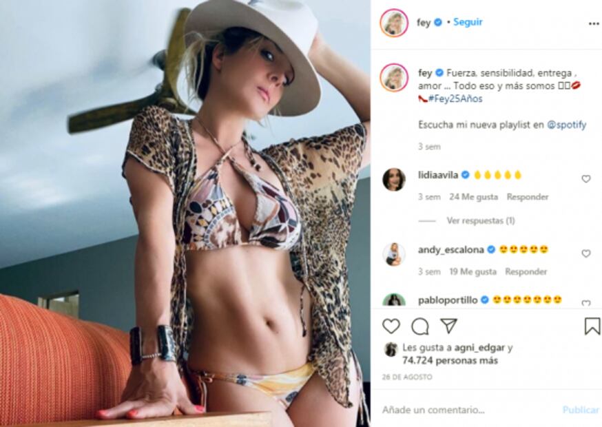 Fey lleva la lencería más cómoda para estar en casa y se ve espectacular