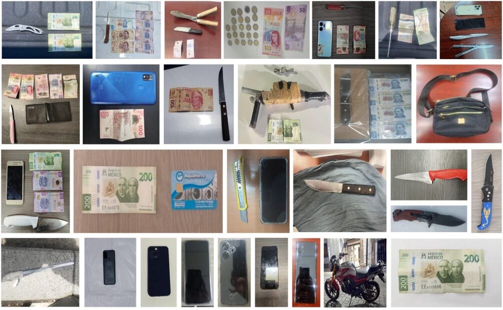 Detenidos 27 por robo a transeúnte. Foto: Especial