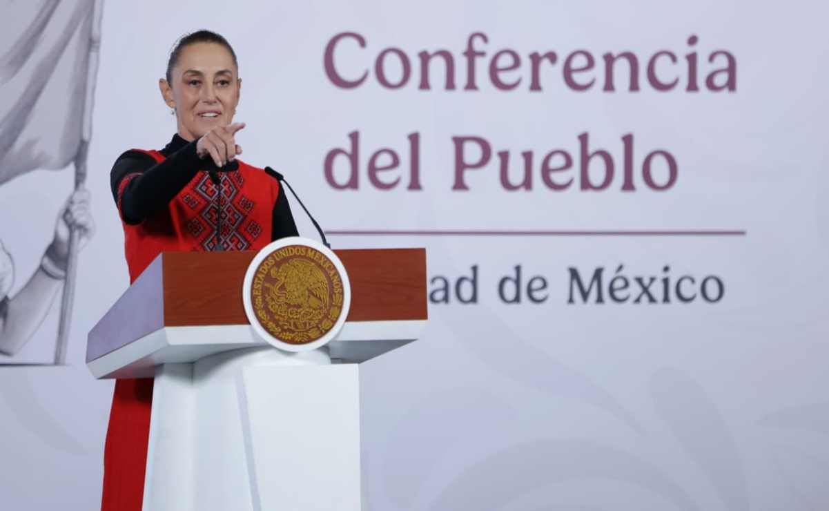 La presidenta Claudia Sheinbaum durante la mañanera del 15 de enero del 2026. Foto: Fernanda Rojas / EL UNIVERSAL