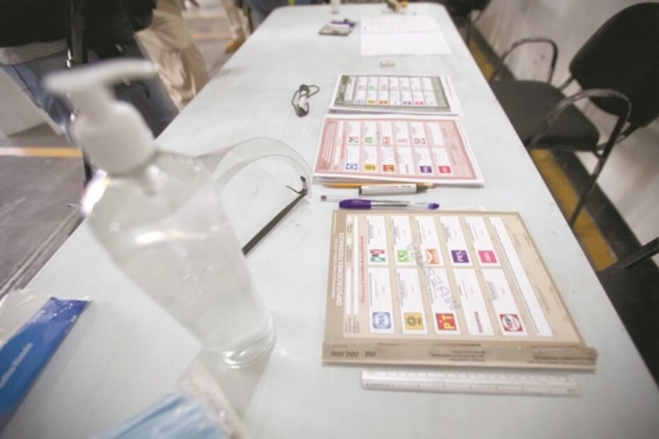 Realizan simulacro de votación con protocolos sanitarios