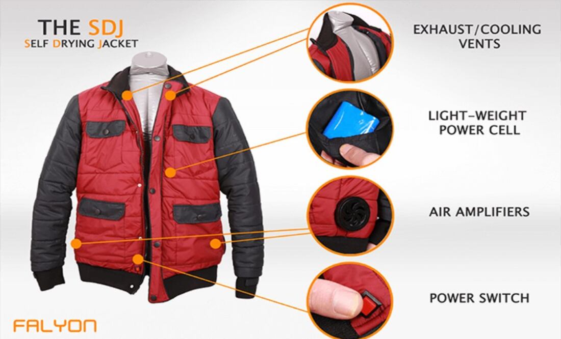 La prenda cuenta con compartimientos para guardar el celular, una tablet y tus gafas