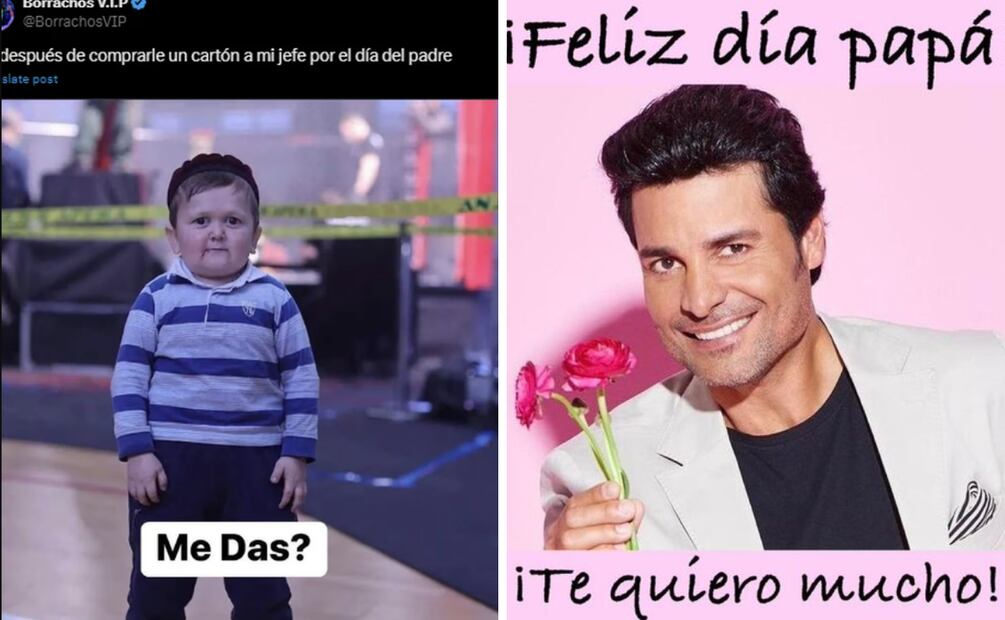 Memes para celerbar el día del padre. 
Foto: Captura de pantalla  y X