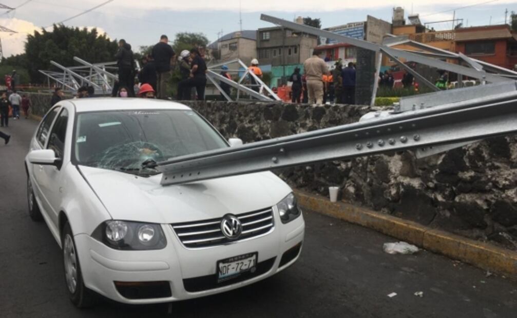 Colapso de torre eléctrica deja un lesionado sobre Eje 6 Sur y Ermita 