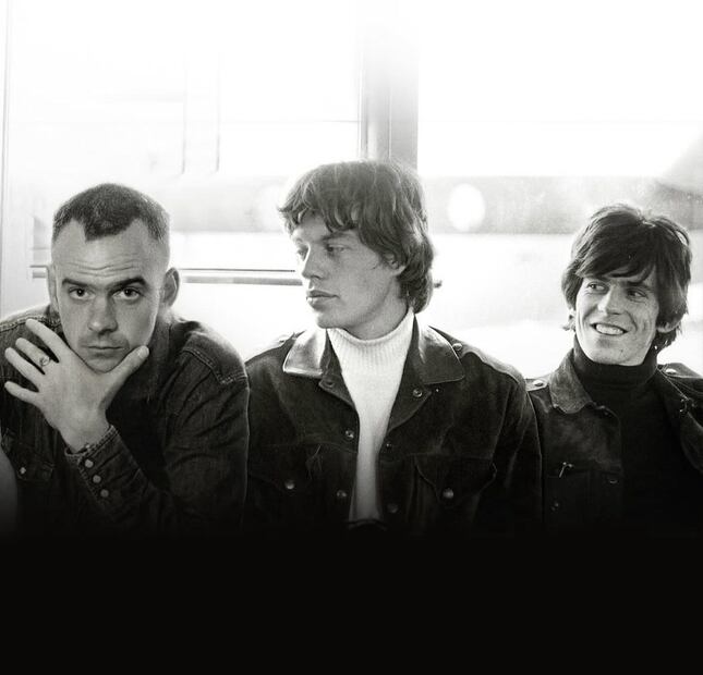 Fatboy Slim junto a  Mick Jagger y Keith Richards. Foto: Instagram @officialfatboyslim