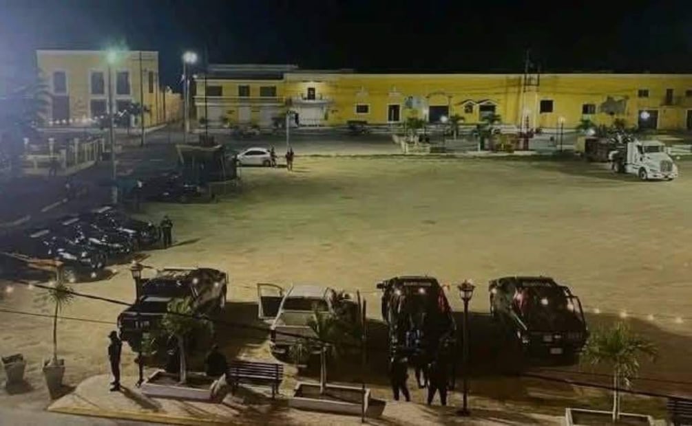 Operativo en Tekit, Yucatán para detener a 8 personas sobre el caso del joven linchado (31/01/2025). Foto: Especial