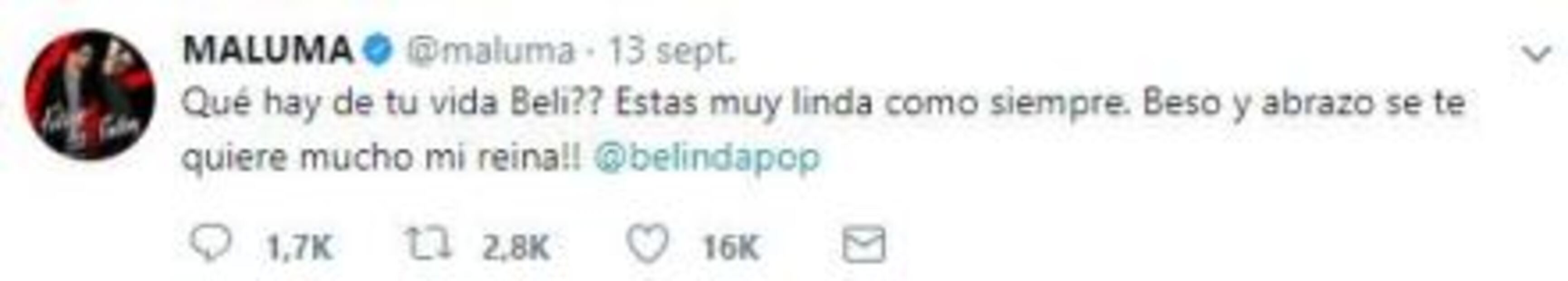 Maluma y Jared Leto dedican mensajes a Belinda