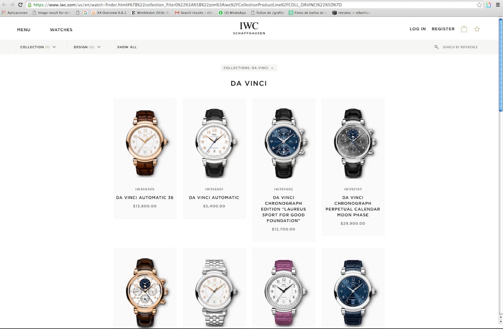 El sitio web de IWC Schaffhausen en Estados Unidos fue rediseñado para dar cabida al servicio de e-commerce.