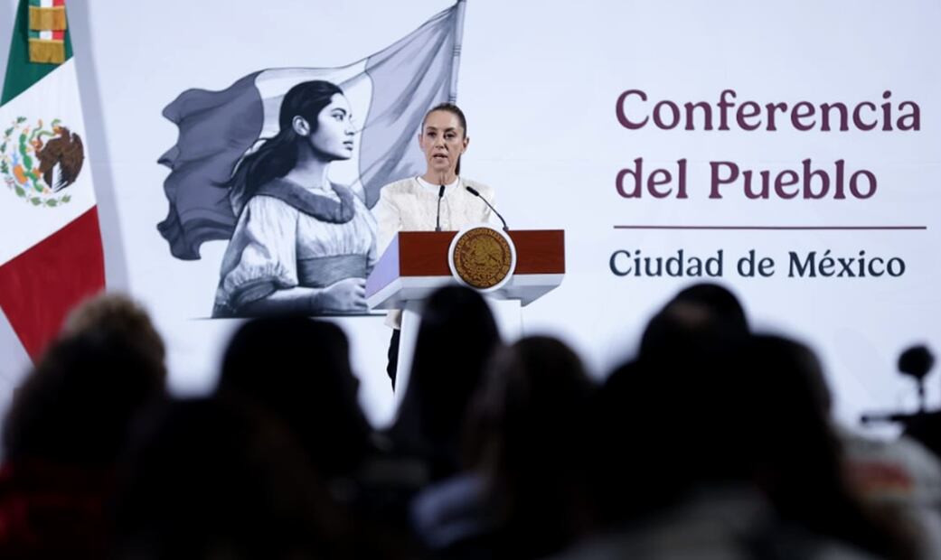La presidenta de México, Claudia Sheinbaum Pardo, envió una nota diplomática a Estados Unidos luego de que anunció que va a tomar el control sobre una franja de tierra federal en la frontera con México, donde instalará una base militar. Foto: Fernanda Rojas/EL UNIVERSAL