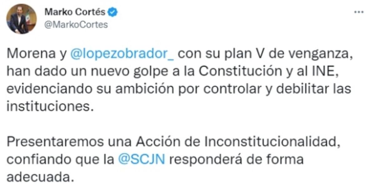 PAN alista acción de inconstitucionalidad ante la Corte por plan B de reforma electoral 