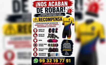 Roban equipo a patinadores de Ecuador en Villahermosa, Tabasco; delincuentes irrumpen en deportivo Olimpia XXI