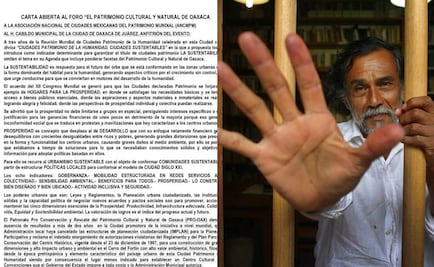 Denuncia Toledo ausencia de "sustentabilidad" en ciudades patrimonio