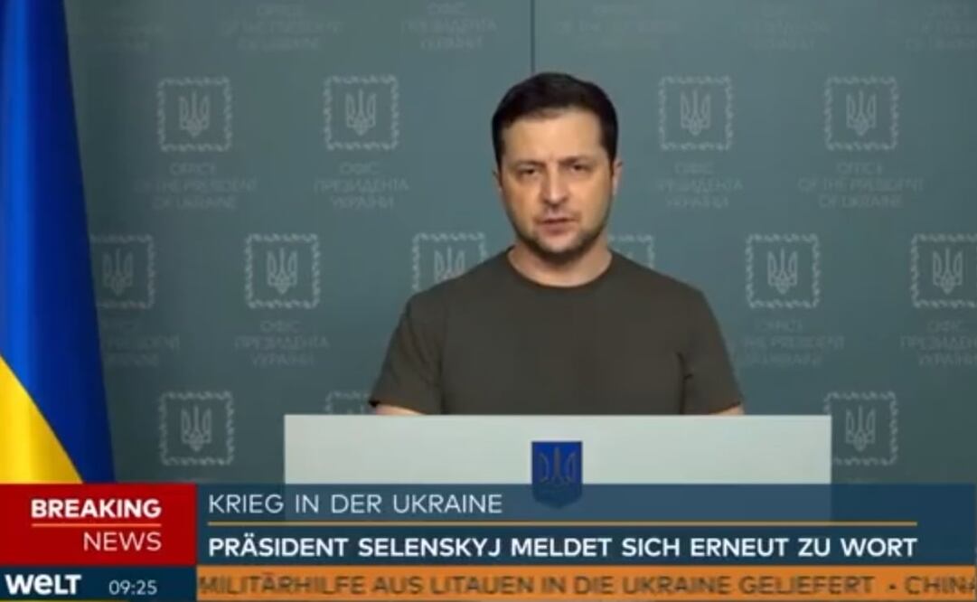 Volodímir Zelenski, presidente de Ucrania. Foto: Captura de video