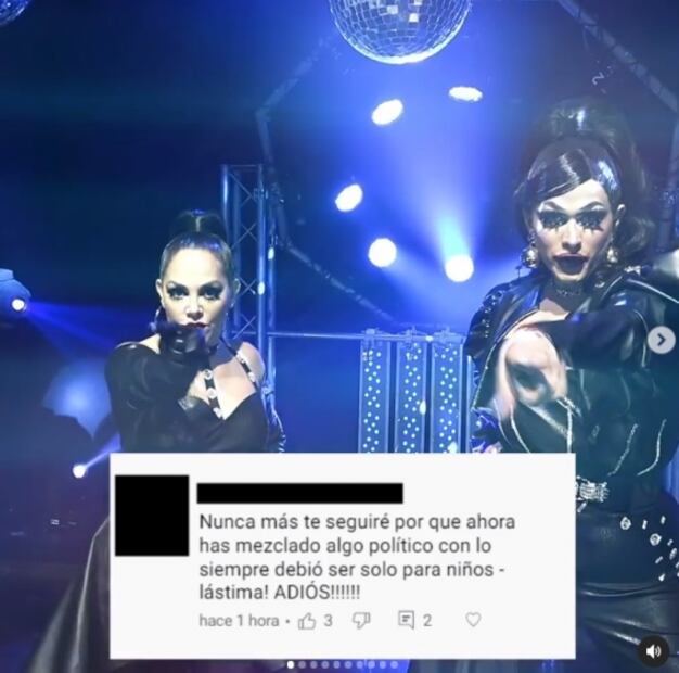 Se lanzan contra Tatiana por cantar y bailar con Velvetine, artista drag queen