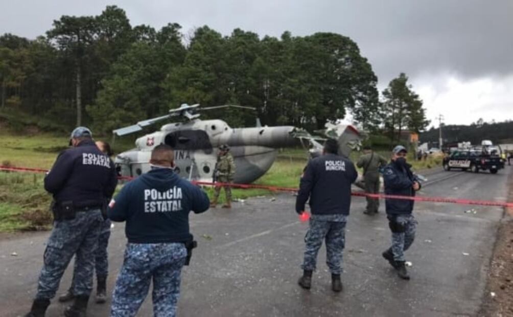 Se desploma en Hidalgo aeronave de la Marina en la que viajaba el secretario de gobierno de Veracruz