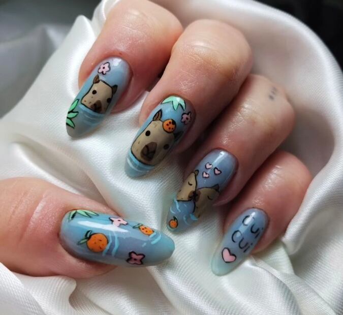 Uñas capibara. Foto: Instagram @luisinailsmdp