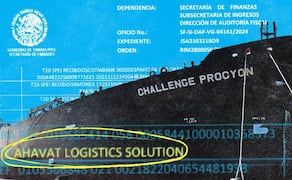En 2021, Ahavat Logistics Solution, empresa ligada al Cártel Jalisco Nueva Generación (CJNG) y sancionada por la OFAC, transfirió 28 millones de pesos a una compañía implicada en una red de contrabando de combustible relacionada con los cargamentos de los buques huachicoleros Challenge Procyon y Torm Agnes. | Ilustración: Angélica Vázquez.