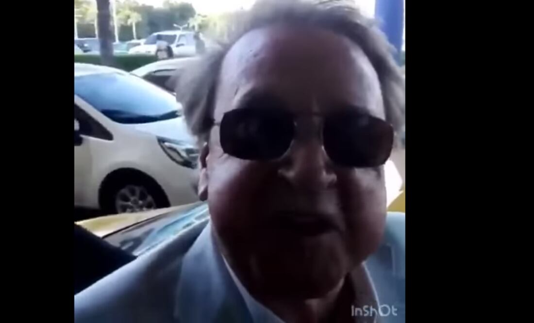 El actor de 73 años fue interceptado en la calle antes de abordar un vehículo, donde una persona le pidió enviar un mensaje para Venezuela. Foto: Captura