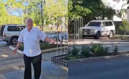 Policía de Mérida persigue a adulto mayor tras robar plantas e intentar atropellar a un joven 