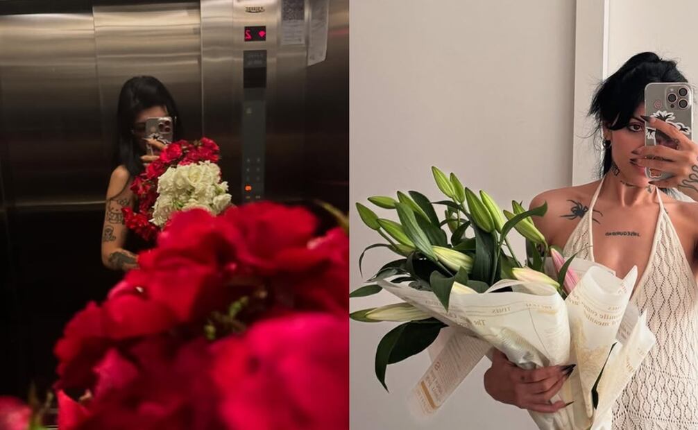 Cazzu presume sus arreglos florales. Foto: Instagram oficial.