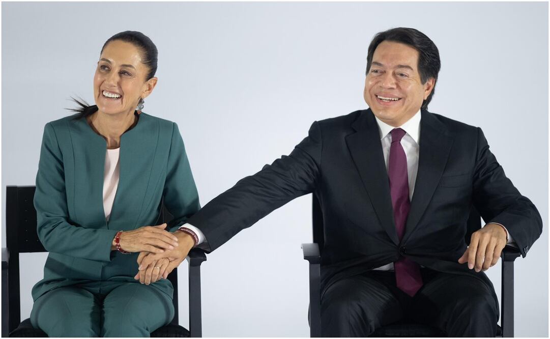 Claudia Sheinbaum designa a Mario Delgado como su futuro secretario de Educación. Foto: Tomada de X