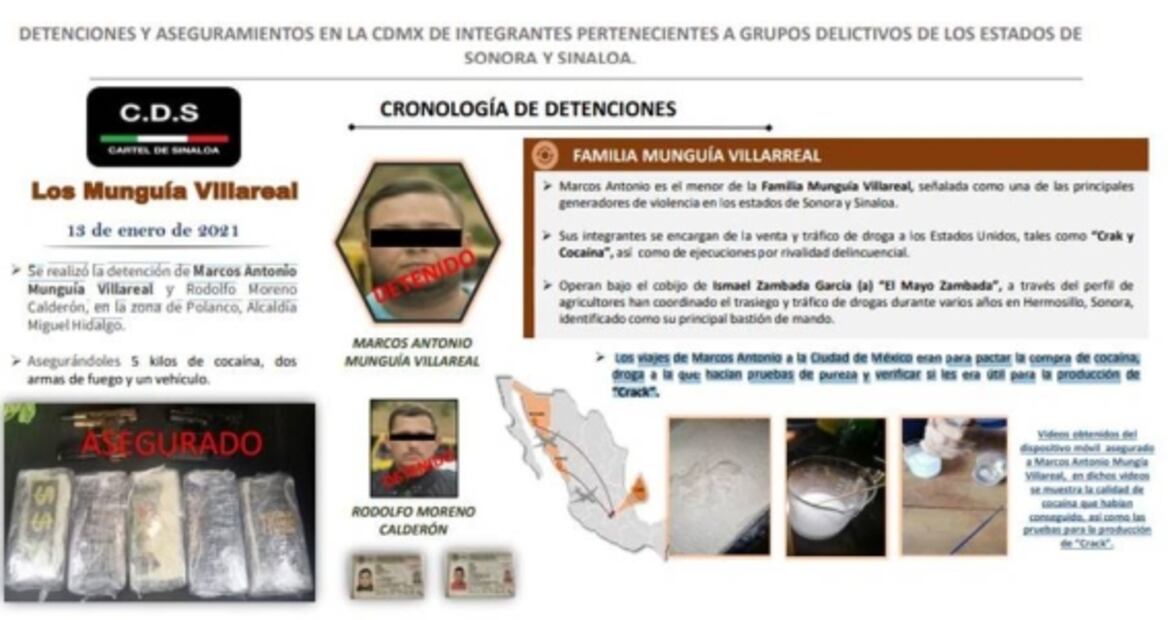 Casi 50 detenidos, dos toneladas de coca y un arsenal, los signos de vida del cártel de Sinaloa en la CDMX