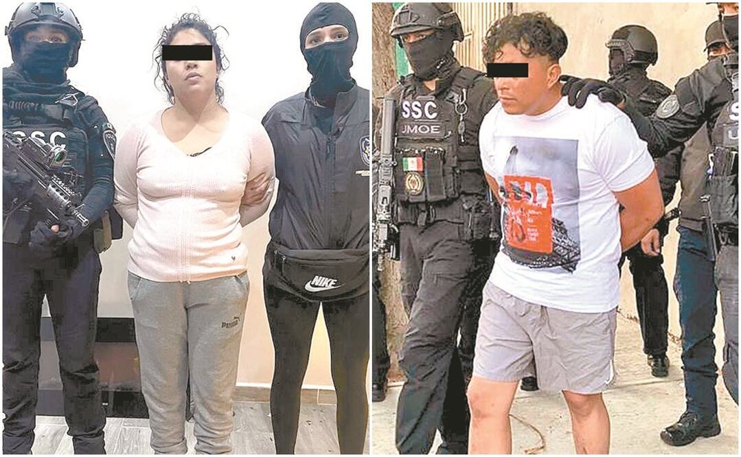 Autoridades refieren que Diana Karen “N” y Carlos “N” fueron detenidos en la colonia Del Mar; él asumió el liderazgo del Cártel de Tláhuac. FOTOS: ESPECIALES