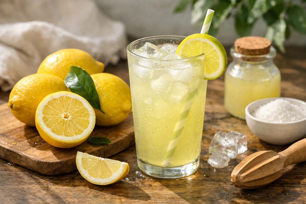 Conoce todos los beneficios de ingerir jugo de limón en ayunas. Foto: Creada con IA (ChatGPT)