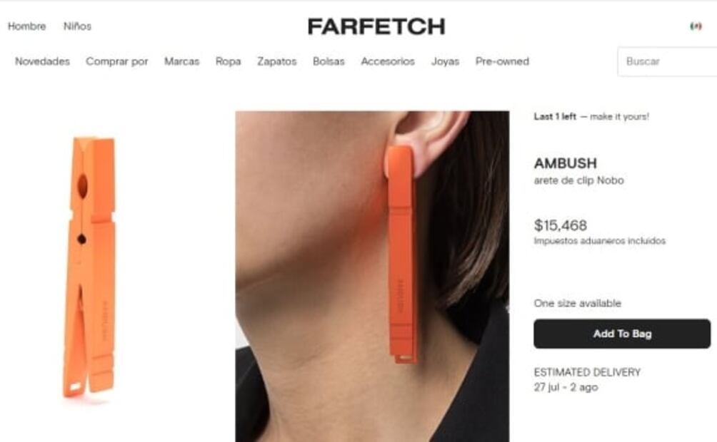 Los aretes en forma de pinza de ropa que cuestan 15 mil pesos