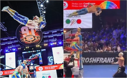 Komander, luchador mexicano hace espectacular vuelo; la Arena México le dedicó una ovación