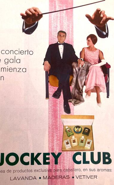 La publicidad de perfumes para hombre relacionaba sus productos con ideales como el estatus económico y la vida en pareja. Colección Villasana.