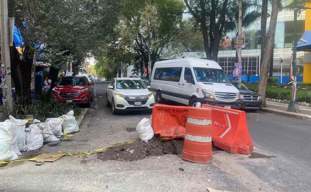 Socavones en CDMX. Foto: Juan Carlos Williams/ EL UNIVERSAL