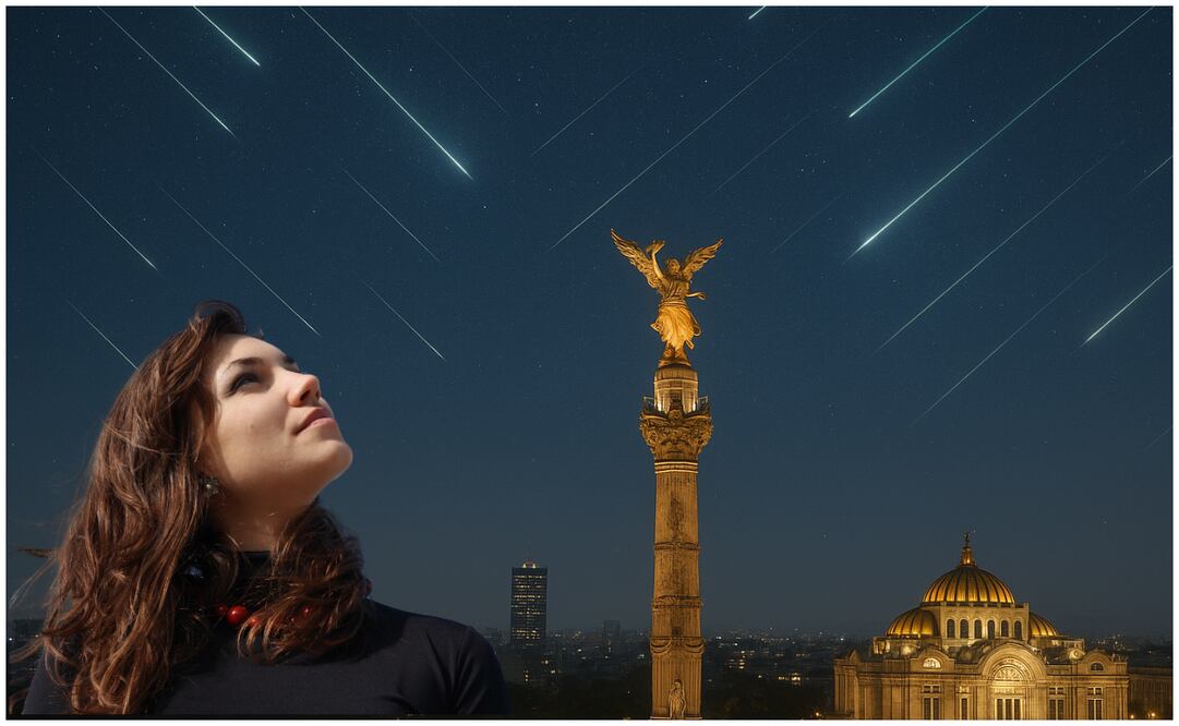 Todo lo que debes saber de la última Lluvia de estrellas del año. Foto: Generada con IA