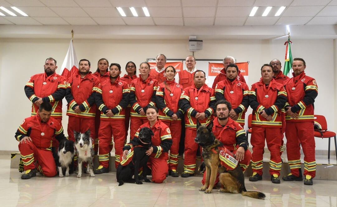 Cruz Roja reconoce labores de los perros rescatistas en Turquía. Foto: Jorge Alvarado