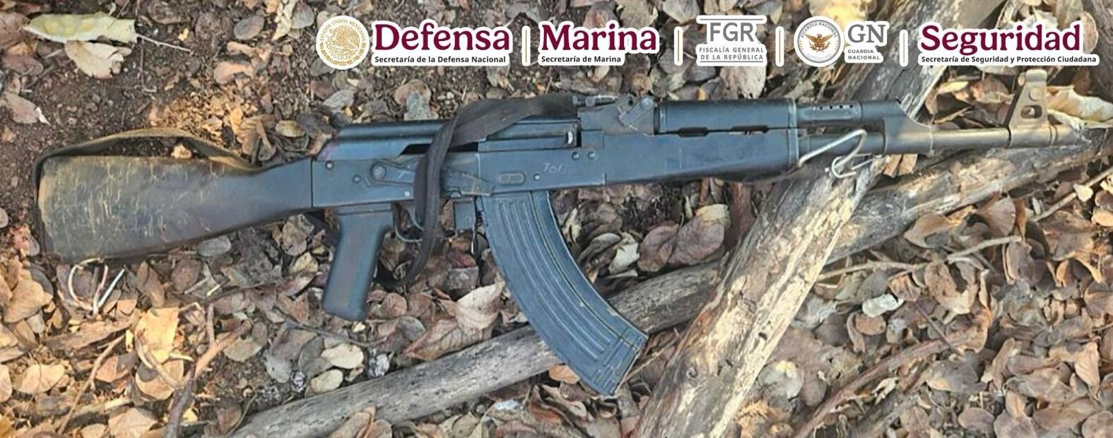 Arma asegurada en Michoacán. Foto: Especial