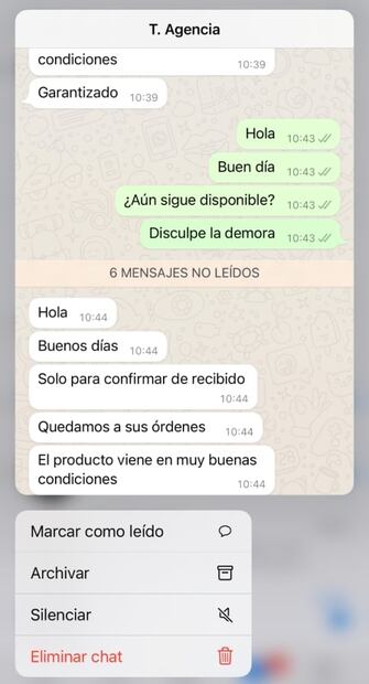 Cómo leer los mensajes de WhatsApp sin abrir la conversación