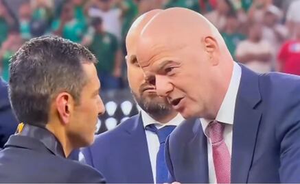 VIDEO: Gianni Infantino, presidente de la FIFA, le dio un mensaje alentador a Jaime Lozano: "Este es tu Mundial"