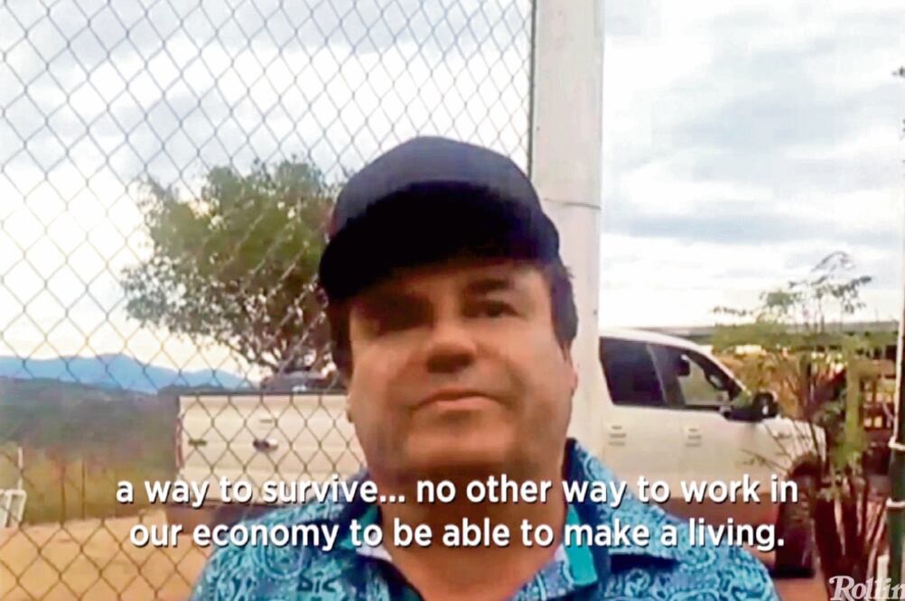 El sábado la revista Rolling Stone dio a conocer en su sitio de internet un video y la entrevista que le hizo Sean Penn a Guzmán Loera, por intermediación de Kate del Castillo (FOTO TOMADA DE VIDEO DE ROLLING STONE)