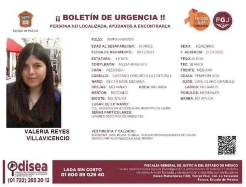 Reportan como desaparecidas a dos Valerias en Edomex