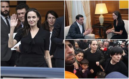 Angelina Jolie visita refugiados en Atenas