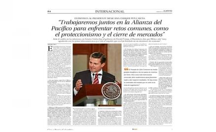 Construcción del muro fronterizo no es un gesto amistoso: Peña Nieto