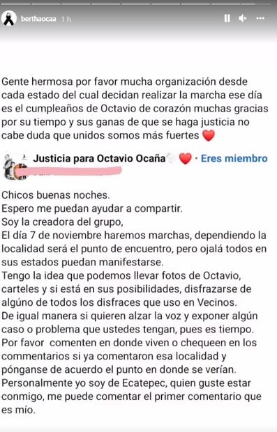 Planean marchas en las que se pedirá justicia para Octavio Ocaña