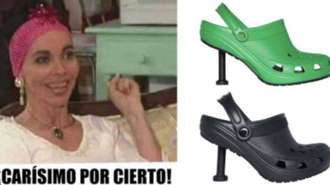 Llegaron los memes de los Crocs Balenciaga de tacón