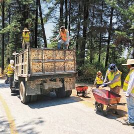Rehabilitan rutas de evacuación en faldas del Popo