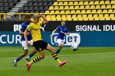Erling Haaland convierte el primer gol en el regreso de la Bundesliga