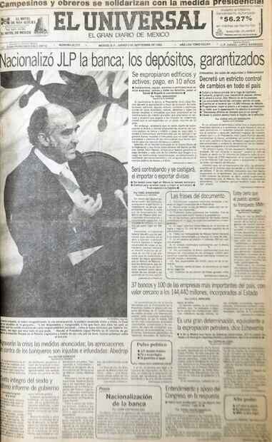 Se cumplen 40 años de nacionalización de la banca en México