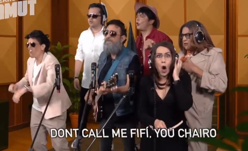 En el video se aprecian a los conductores caracterizados de Micky Huidobro, Lilly Téllez, entre otros. Foto: X